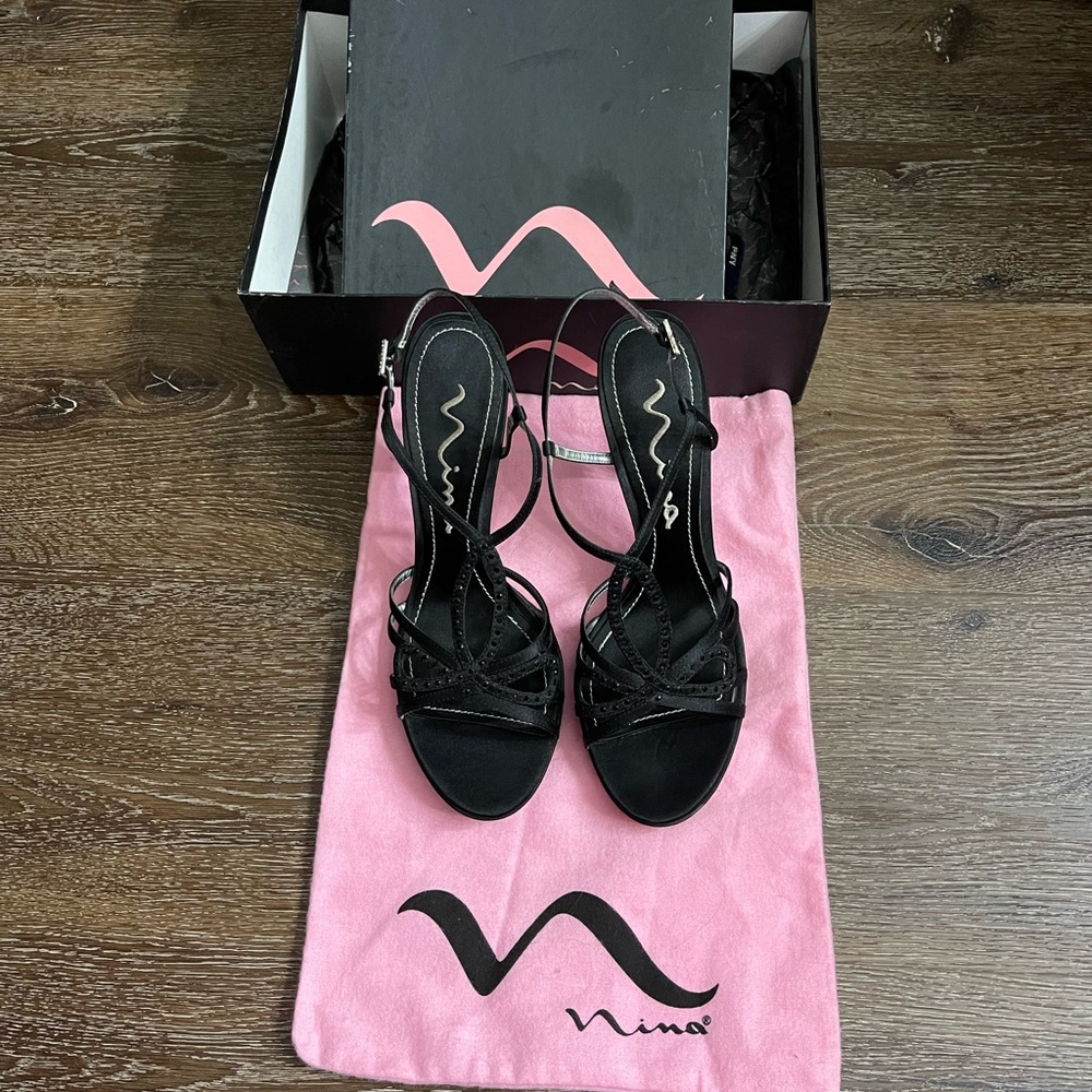 Black luster Nina shoes